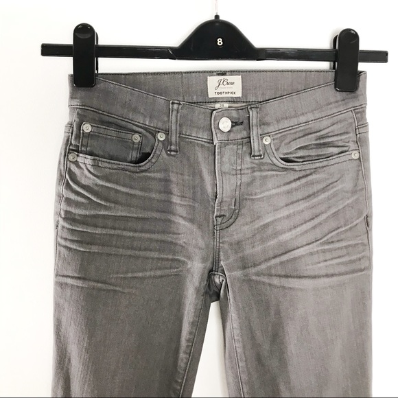 J. Crew 8 inch Toothpick Jean in Grey - Picture 3 of 8